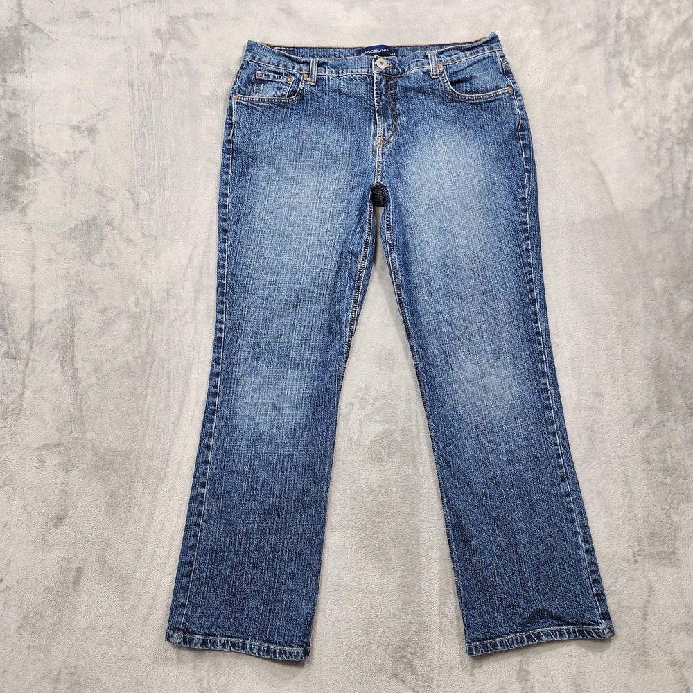 Vintage BandolinoBlu Jeans Womens 16 Blue Mid Rise Cali Modern Bootcut Stretch